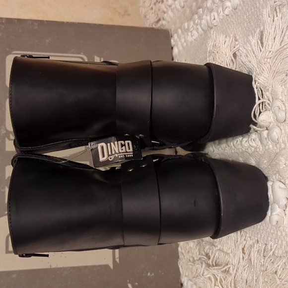 Dingo Black Leather Ankle Boots NWT 10.5 - Picture 5 of 8